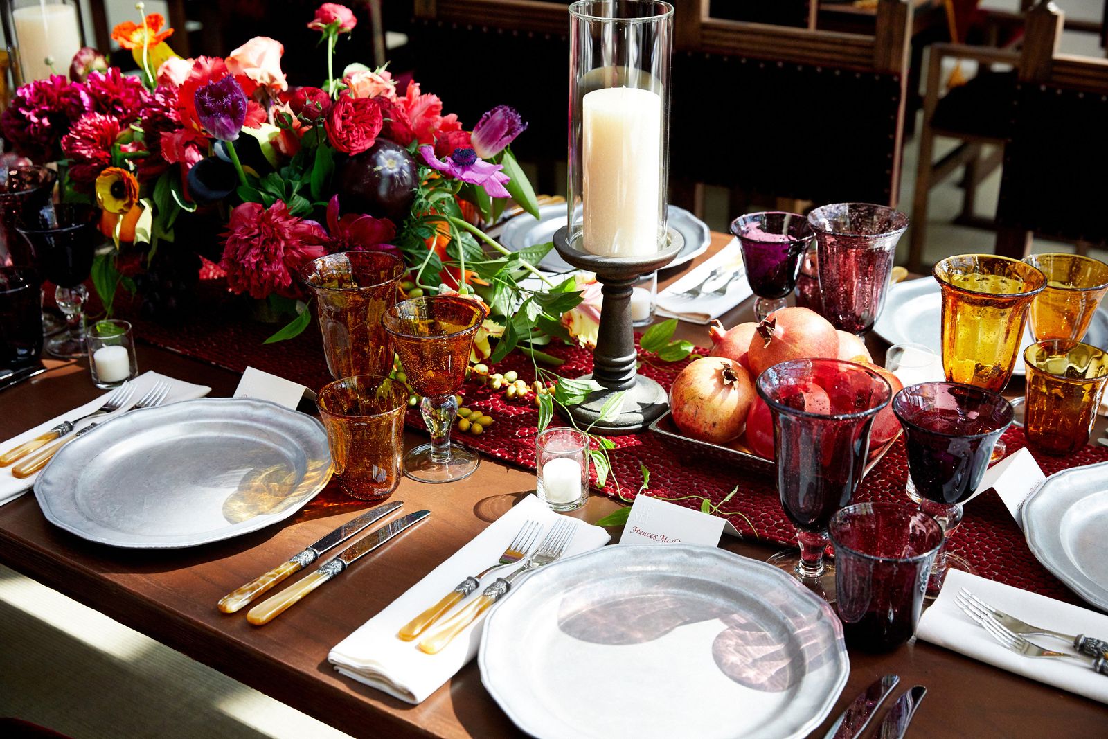 This image may contain Plant Glass Goblet Candle Flower Blossom Flower Arrangement Flower Bouquet and Furniture