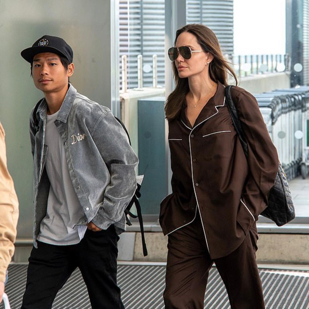 Angelina Jolie shows how to wear PJs at the airport