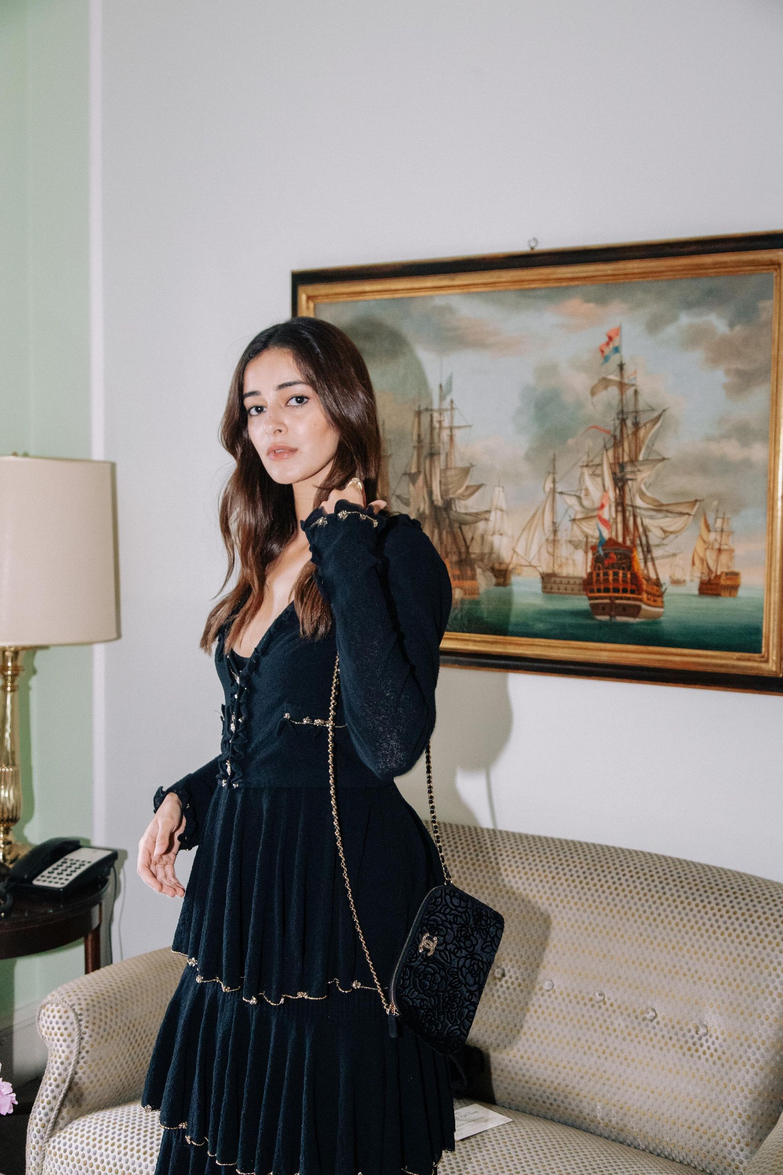 A closer look at the black dress
