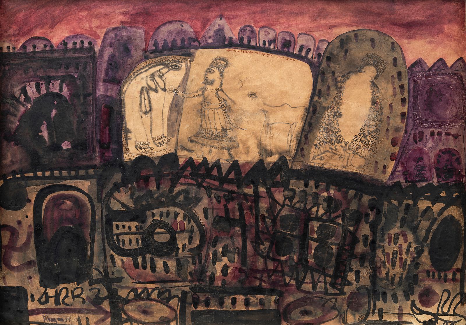Image may contain Art Painting Adult Person and Wedding